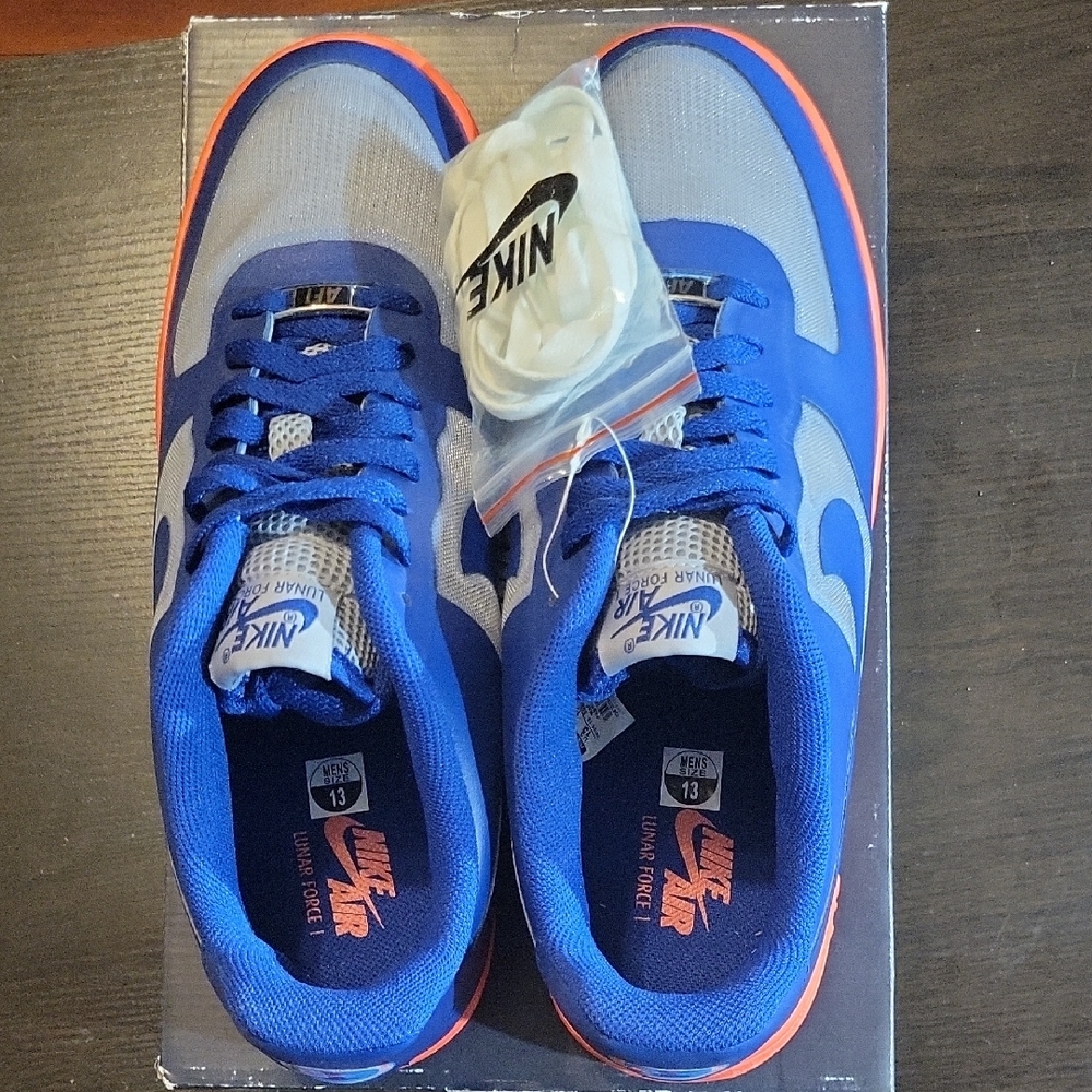 Nike Lunar Force 1 Fuse Leather "Deep Royal Blue" (2013) Mens 13 NEW W/OG BOX - Picture 6 of 11